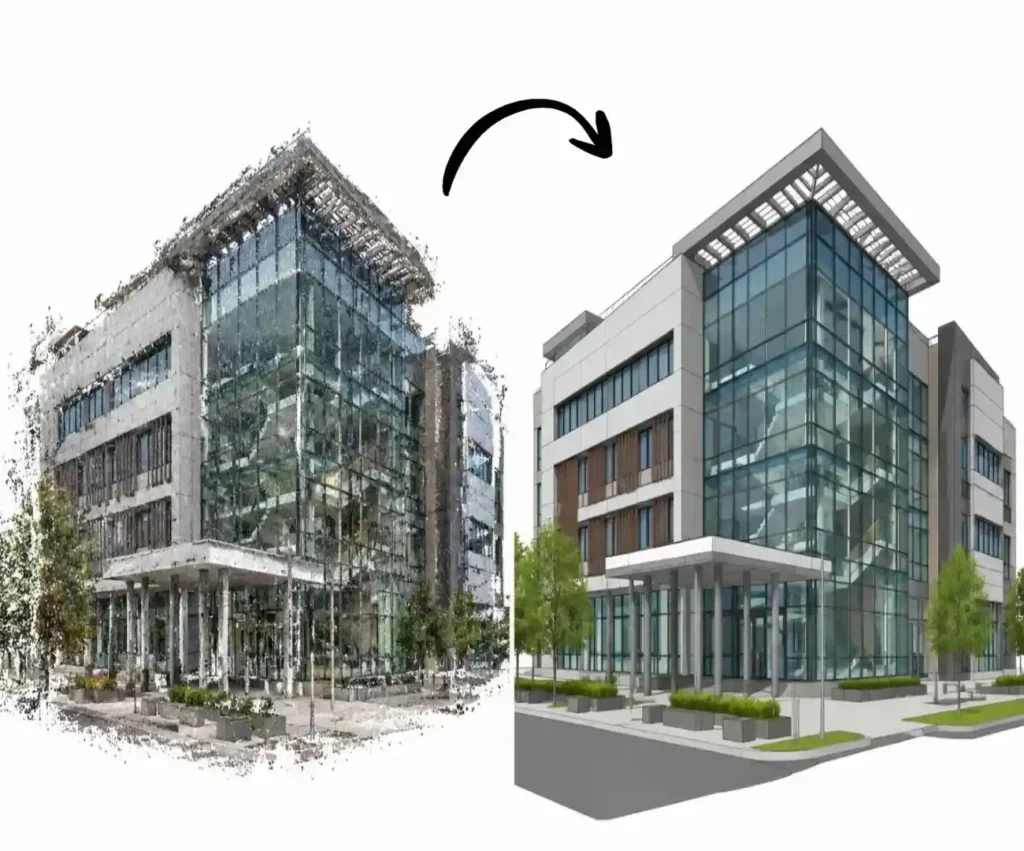 Point Cloud to BIM Commercial Building