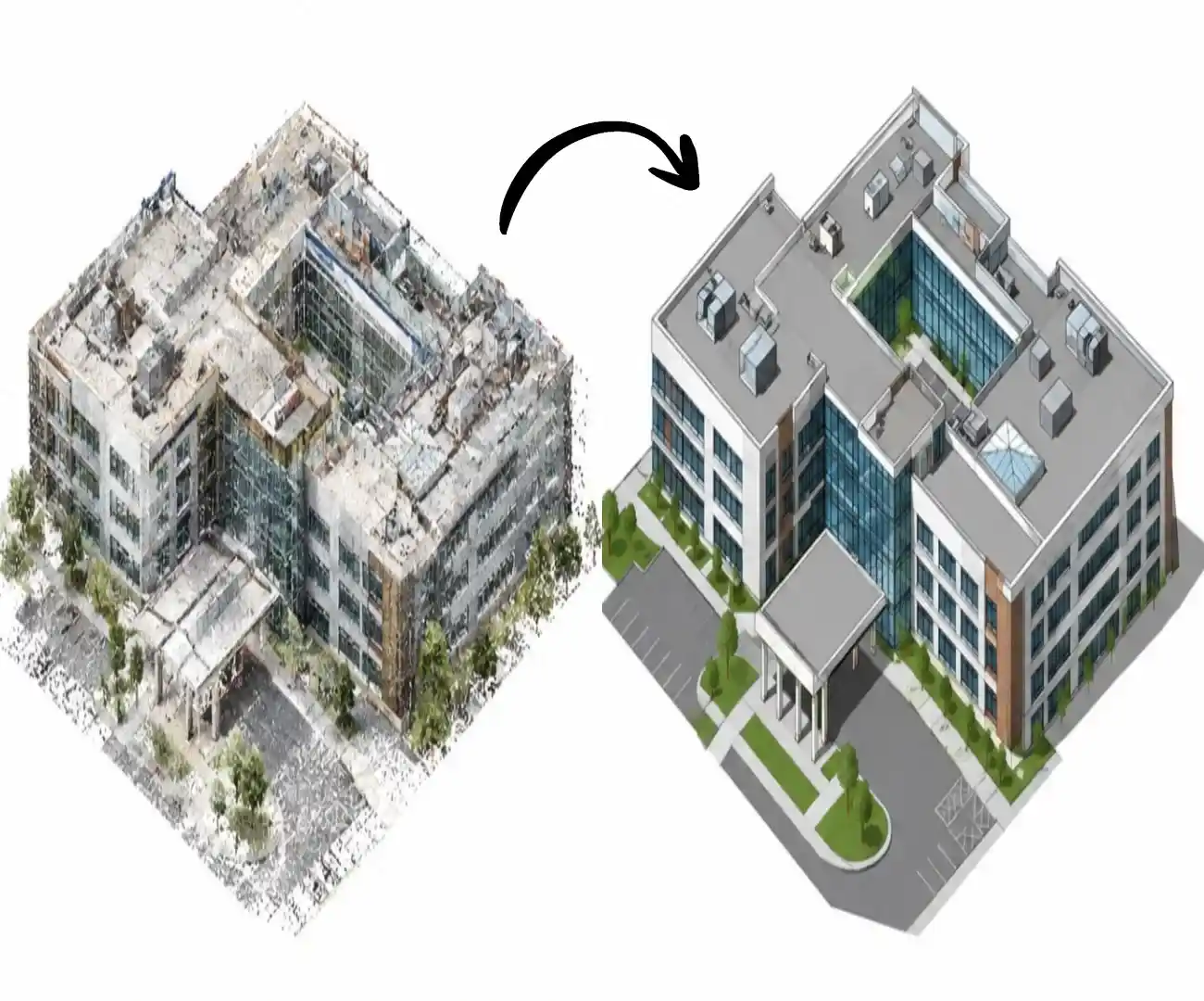 Point Cloud to BIM Conversion for Commercial Building